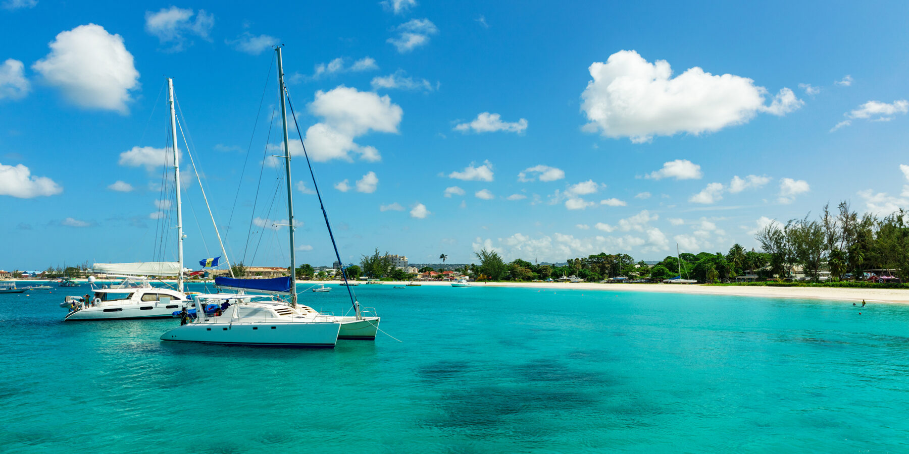 The,Sunny,Tropical,Carribean,Island,Of,Barbados,With,Blue,Water